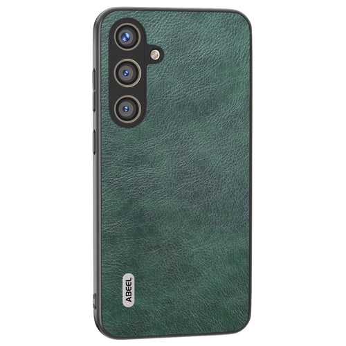 ABEEL For Samsung Galaxy S24+ Anti-Scratch Cover PU Leather Phone Case Litchi Texture - Green - 1