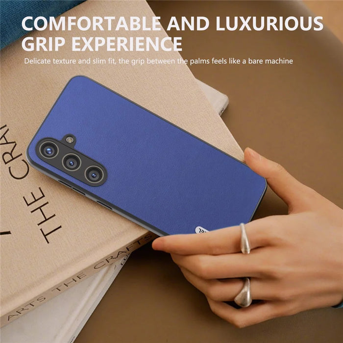 ABEEL For Samsung Galaxy S24+ Phone Case PU Leather+PC+TPU Back Cover Drop Protection - Dark Blue - 6