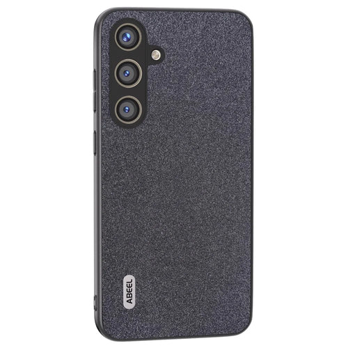 ABEEL For Samsung Galaxy S24+ Glitter Surface Phone Case PU Leather Anti-Scratch Back Cover - Black - 1