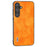 ABEEL For Samsung Galaxy S24 Litchi Texture Back Case PU Leather Coated PC+TPU Phone Cover - Orange - 1