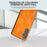 ABEEL For Samsung Galaxy S24 Litchi Texture Back Case PU Leather Coated PC+TPU Phone Cover - Orange - 3