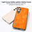 ABEEL For Samsung Galaxy S24 Litchi Texture Back Case PU Leather Coated PC+TPU Phone Cover - Orange - 4