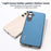 ABEEL For Samsung Galaxy S24 Textured Phone Case Slim PU Leather Shockproof Cover - Sky Blue - 4
