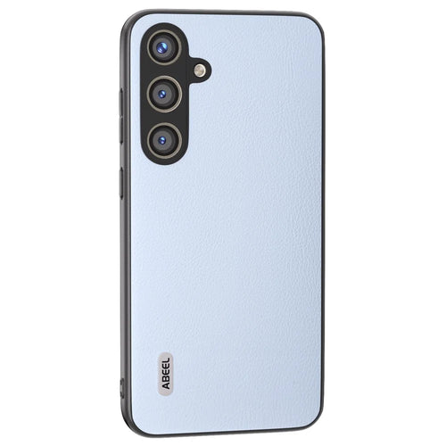 ABEEL For Samsung Galaxy S24 Phone Case Anti-Scratch Ecological Texture Leather Cover - Baby Blue - 1