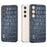 ABEEL For Samsung Galaxy S24 Phone Case Crocodile Texture Genuine Cow Leather Back Cover - Blue - 2