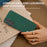 ABEEL For Samsung Galaxy S24 Cowhide Leather Phone Case with Cross Texture - Green - 6