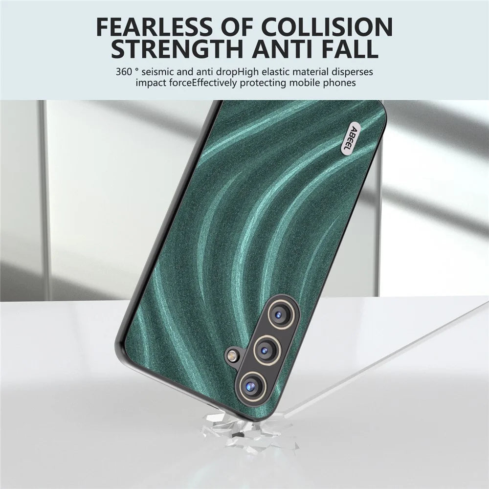 ABEEL For Samsung Galaxy S24 Case Milky Way Series PU Leather Phone Back Cover - Green - 2