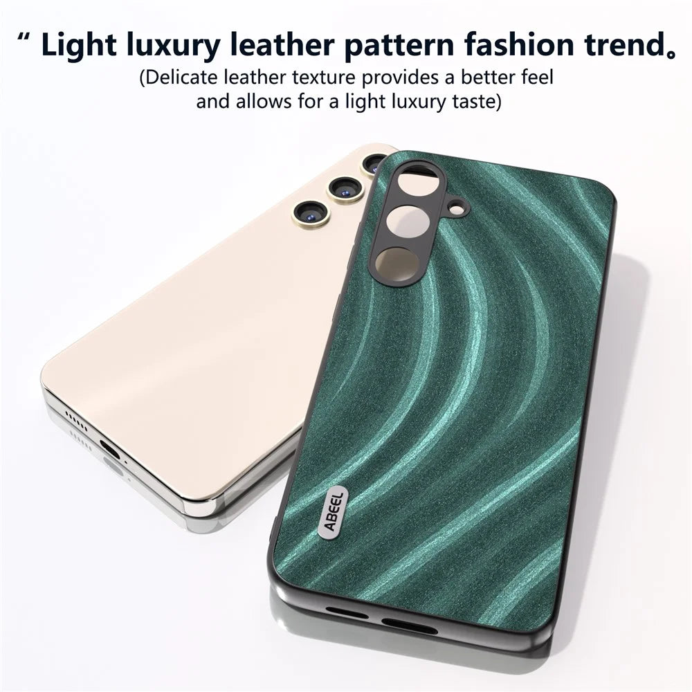 ABEEL For Samsung Galaxy S24 Case Milky Way Series PU Leather Phone Back Cover - Green - 3