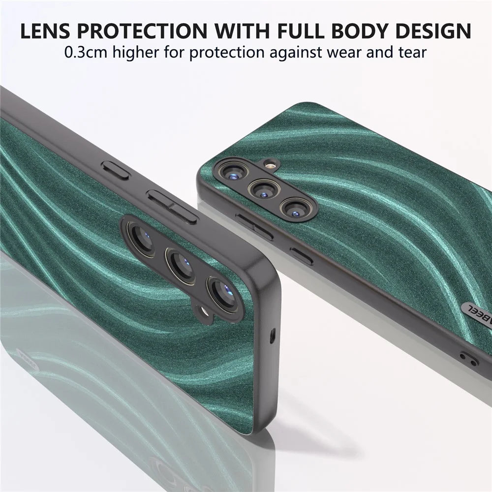 ABEEL For Samsung Galaxy S24 Case Milky Way Series PU Leather Phone Back Cover - Green - 4