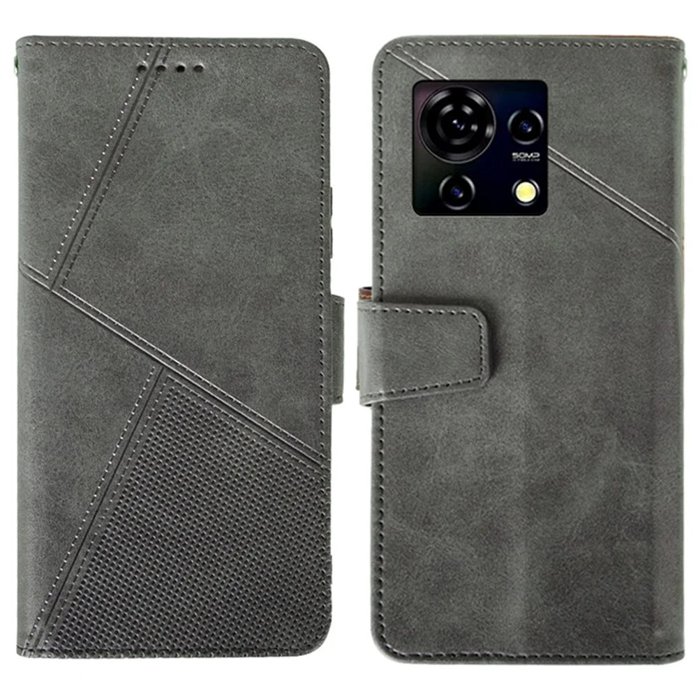 IDEWEI For ZTE Blade V50 Vita Leather Case Calf Texture Stand Wallet Phone Cover - Black - 1