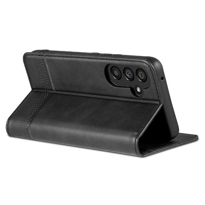 AZNS For Samsung Galaxy A55 5G PU Leather Case Magnetic Phone Cover Wallet - Black - 4