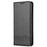 AZNS For Samsung Galaxy A55 5G PU Leather Case Magnetic Phone Cover Wallet - Black - 6