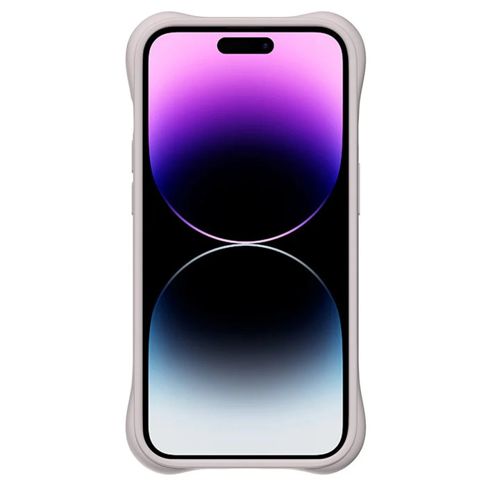 For iPhone 14 Pro Max Case 3D Ripple Texture Compatible with MagSafe PC+Liquid Silicone Phone Cover - Purple - 2