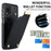 For Samsung Galaxy A12 Case Anti-fall TPU+PU Leather Phone Cover with Metal Hardware Decor - Black - 5