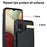 For Samsung Galaxy A12 Case Anti-fall TPU+PU Leather Phone Cover with Metal Hardware Decor - Black - 6