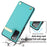 For Samsung Galaxy S20 FE 5G /  S20 FE / S20 FE 2022 / S20 Lite Cell Phone Case TPU+PU Leather Card Holder Cover - Mint Green - 4