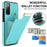 For Samsung Galaxy S20 FE 5G /  S20 FE / S20 FE 2022 / S20 Lite Cell Phone Case TPU+PU Leather Card Holder Cover - Mint Green - 7