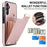 For Samsung Galaxy A54 5G Cell Phone Case Card Holder TPU+PU Leather Hardware Decor Shell - Rose Gold - 7