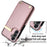 For Samsung Galaxy A14 5G / A14 4G Case Hardware Decor TPU+PU Leather Card Slots Protective Cover - Rose Gold - 4