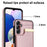 For Samsung Galaxy A14 5G / A14 4G Case Hardware Decor TPU+PU Leather Card Slots Protective Cover - Rose Gold - 6