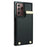 For Samsung Galaxy Note20 Ultra 5G / Note20 Ultra Case Metal Decor Phone Cover with Card Bag - Black - 3