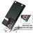 For Samsung Galaxy Note20 Ultra 5G / Note20 Ultra Case Metal Decor Phone Cover with Card Bag - Black - 4