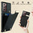 For Samsung Galaxy Note20 Ultra 5G / Note20 Ultra Case Metal Decor Phone Cover with Card Bag - Black - 5