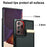 For Samsung Galaxy Note20 Ultra 5G / Note20 Ultra Case Metal Decor Phone Cover with Card Bag - Black - 6