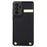For Samsung Galaxy A73 5G Cover Hardware Decor Card Bag Shockproof TPU+Leather Cell Phone Case - Black - 2