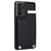 For Samsung Galaxy A73 5G Cover Hardware Decor Card Bag Shockproof TPU+Leather Cell Phone Case - Black - 3