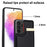 For Samsung Galaxy A73 5G Cover Hardware Decor Card Bag Shockproof TPU+Leather Cell Phone Case - Black - 6