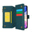 Cell Phone Case for iPhone 11 Card Slots PU Leather Cover with Zipper Pocket - Blue - 2