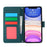 Cell Phone Case for iPhone 11 Card Slots PU Leather Cover with Zipper Pocket - Blue - 3