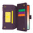 For Samsung Galaxy S24 Ultra Cell Phone Stand Case RFID Blocking Leather Flip Cover - Dark Purple - 2