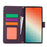 For Samsung Galaxy S24 Ultra Cell Phone Stand Case RFID Blocking Leather Flip Cover - Dark Purple - 3