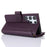 For Samsung Galaxy S24 Ultra Cell Phone Stand Case RFID Blocking Leather Flip Cover - Dark Purple - 5