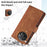 Leather Case for OnePlus 11 5G Shell Rhombus Imprint Zipper Pocket Phone Cover with Hand Strap - Brown - 6