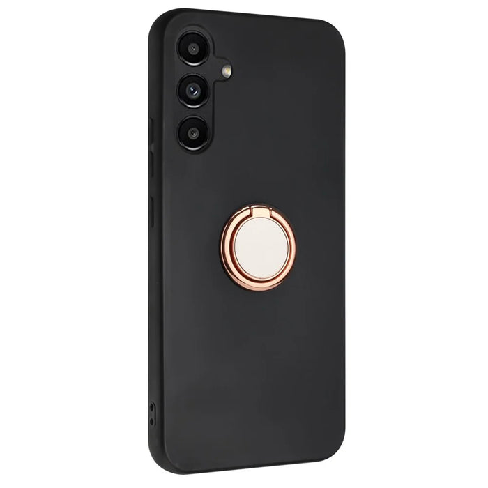 For Samsung Galaxy A55 5G Ring Kickstand Case Matte TPU Phone Cover - Rose Gold - 6