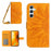 HT04 For Samsung Galaxy A55 5G Leather Case Sunflower Wallet Cover with Shoulder Strap - Yellow - 1