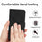 HT05 For Samsung Galaxy A55 5G Wallet Leather Case Skin-Feel Phone Cover - Black - 5