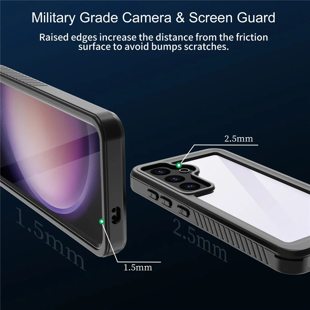 REDPEPPER FS Series IP68 Waterproof Case for Samsung Galaxy S24 Clear Back Panel Phone Cover - 7