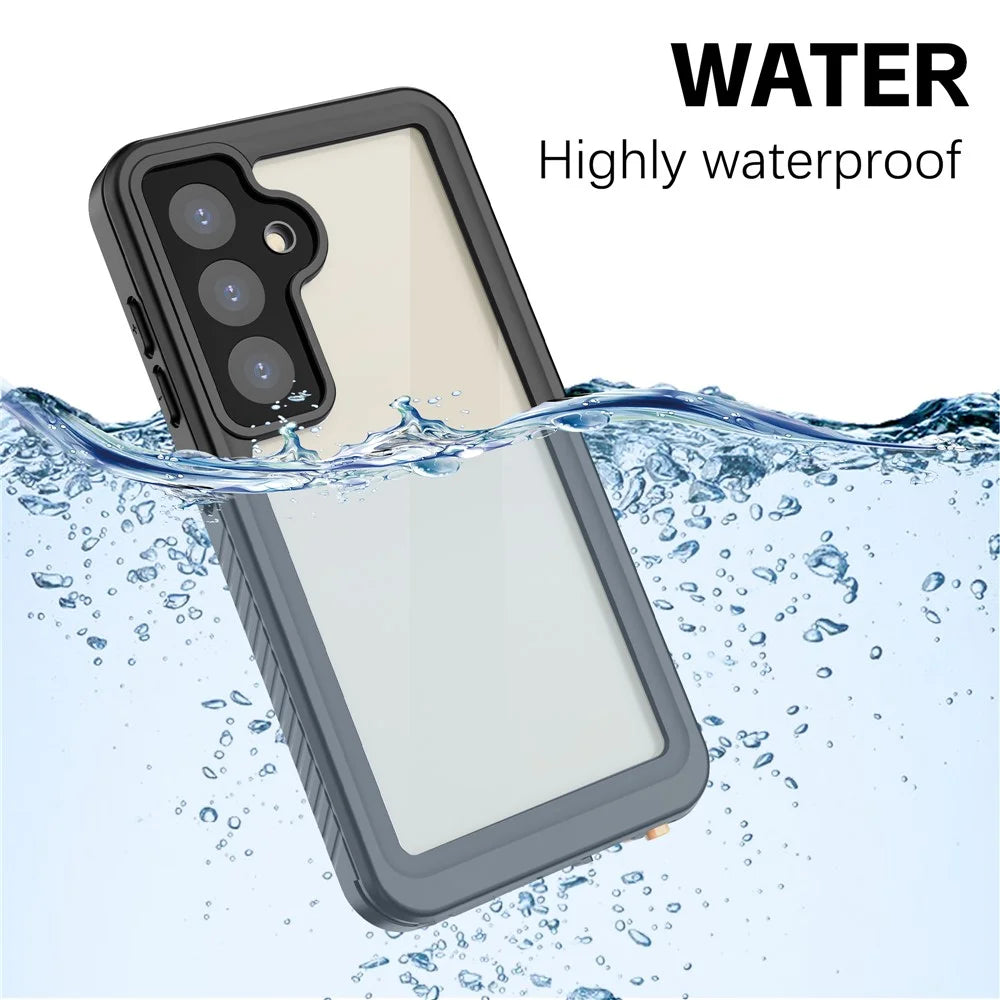 REDPEPPER FS Series for Samsung Galaxy S24+ IP68 Case Clear Back Panel Underwater Diving Phone Cover - 5
