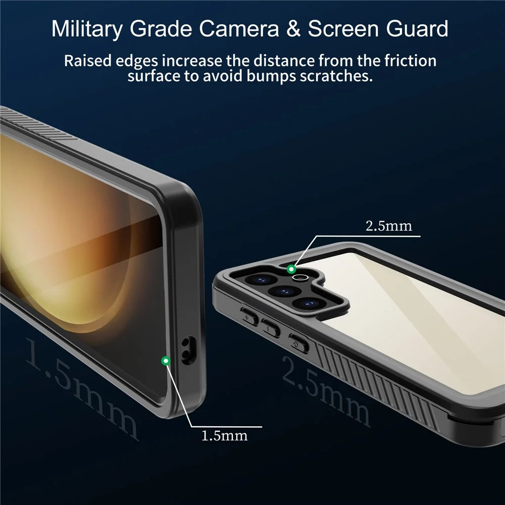 REDPEPPER FS Series for Samsung Galaxy S24+ IP68 Case Clear Back Panel Underwater Diving Phone Cover - 6