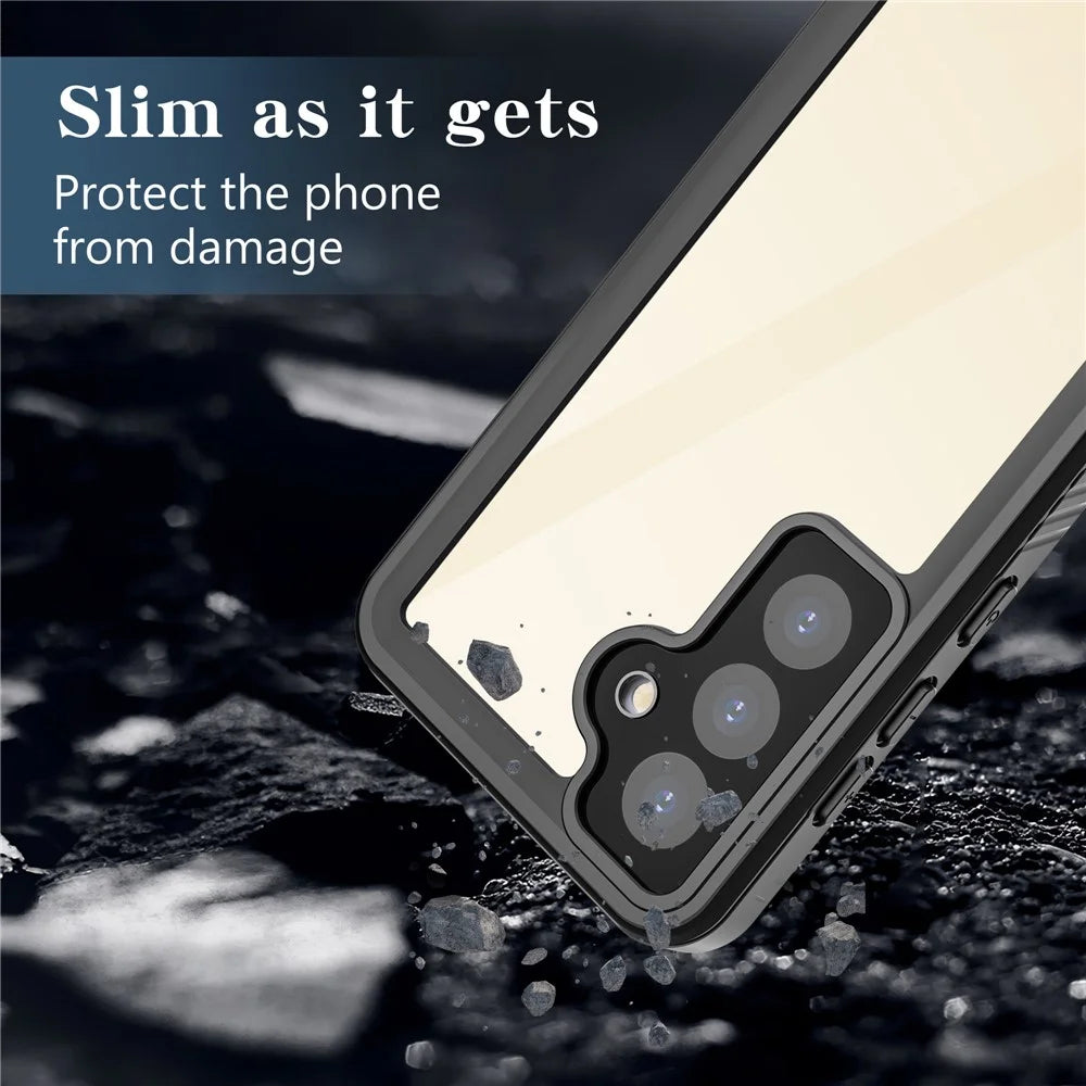REDPEPPER FS Series for Samsung Galaxy S24+ IP68 Case Clear Back Panel Underwater Diving Phone Cover - 7