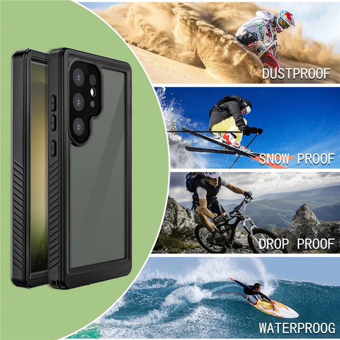 REDPEPPER FS Series for Samsung Galaxy S24 Ultra IP68 Waterproof Case Clear Back Panel Underwater Diving Cover - 5