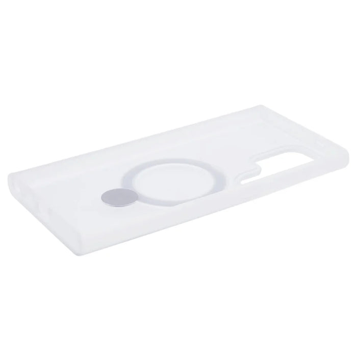 For Samsung Galaxy S24 Ultra Phone Case Rotary Ring Kickstand Magnetic Phone Cover - White - 6