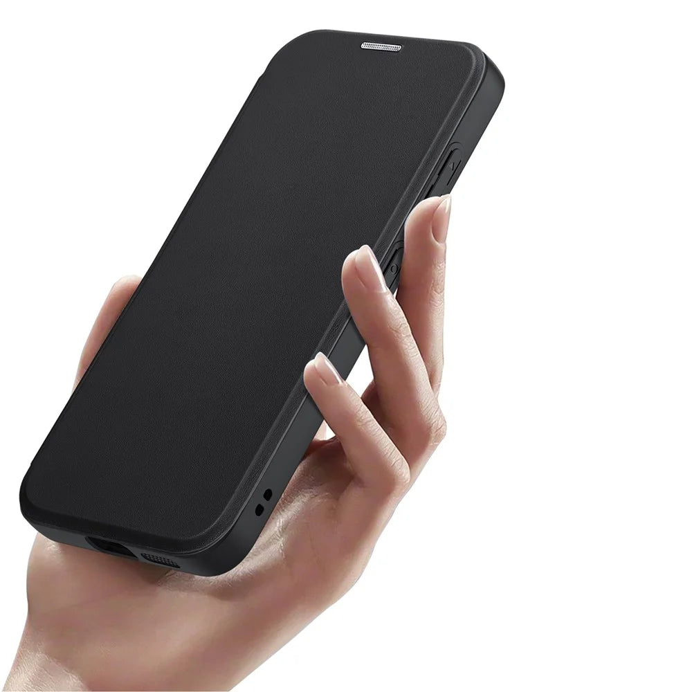 DUX DUCIS Skin X Pro for Samsung Galaxy S24+ Magnetic Case RFID Blocking Card Slots Kickstand Cover - Black - 3