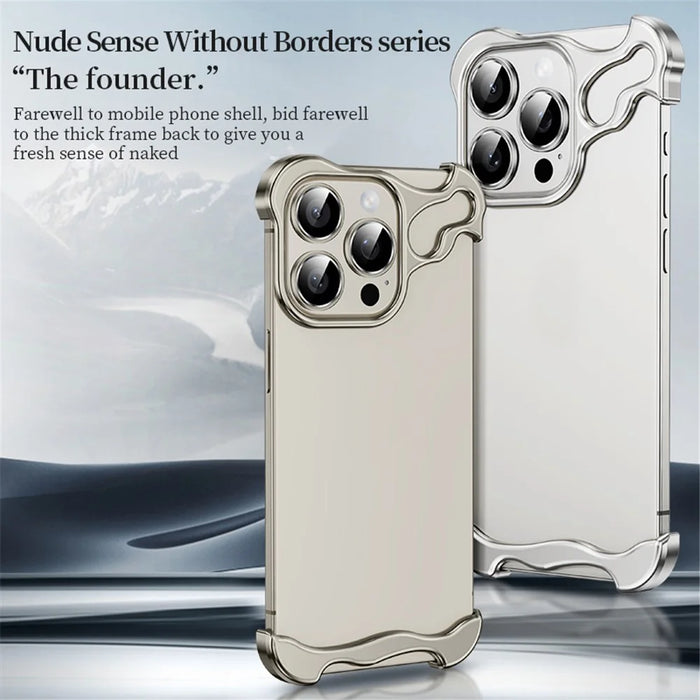 For iPhone 13 Pro Max Bumper Case with Camera Lens Protector No Back No Frame Design - Blue - 2
