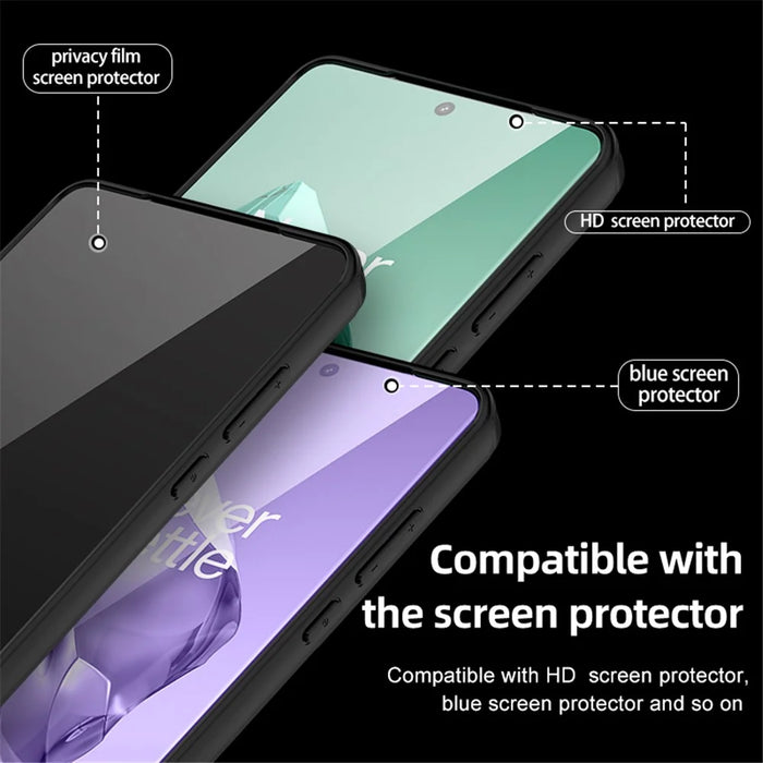 For OnePlus 12 5G Magnetic Case Anti-Scratch PC+TPU Phone Cover - Transparent - 6