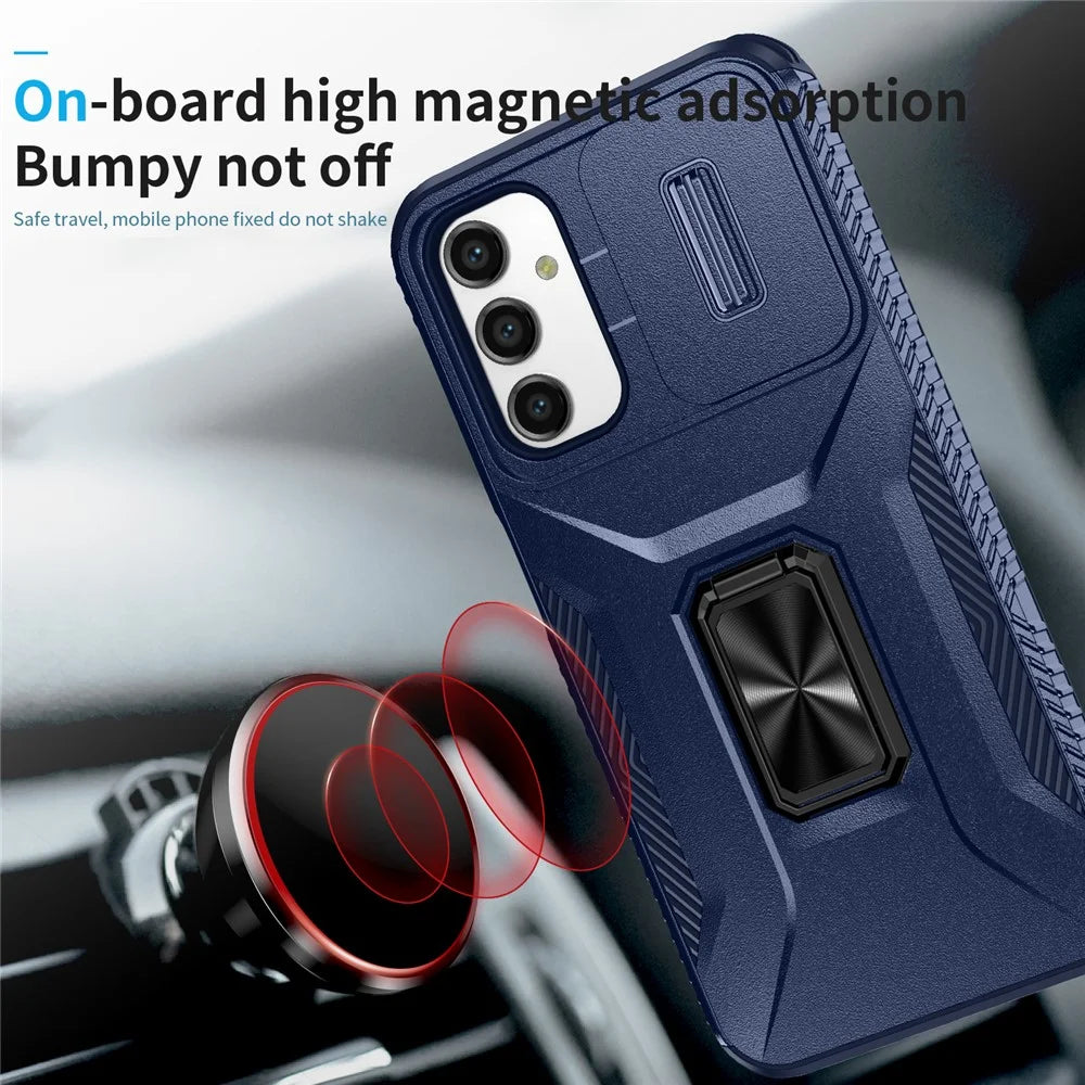 For Samsung Galaxy A05s 4G Phone Case Hybrid Soft TPU + Hard PC Back Cover - Blue - 6